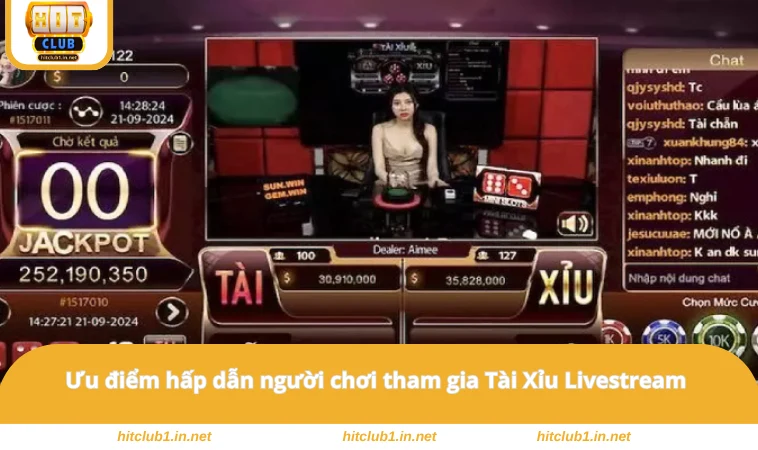 Tài Xỉu Livestream - Siêu Phẩm Đổi Thưởng Tại HITCLUB 2 Ưu điểm hấp dẫn người chơi tham gia Tài Xỉu Livestream